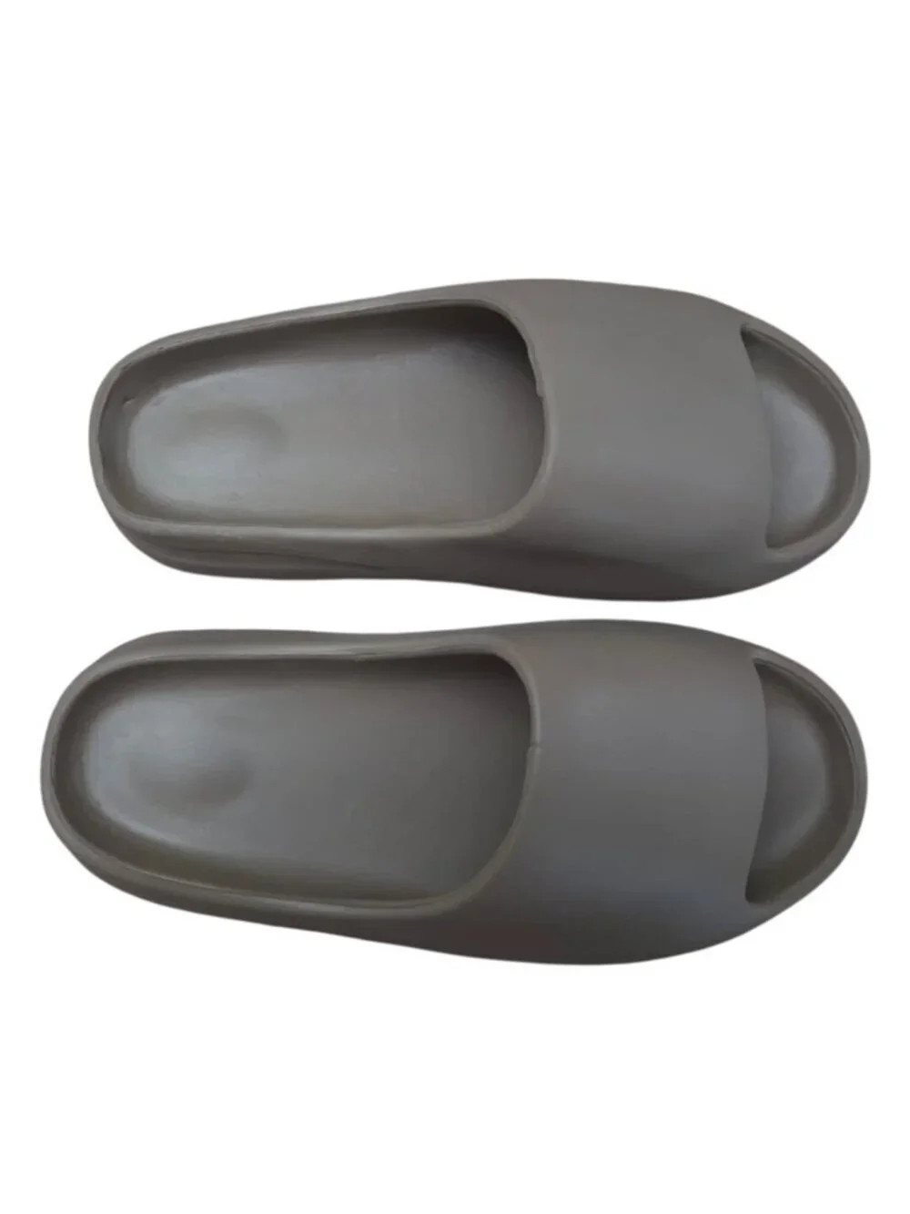 Foam Slides Gray Unisex Open Toe Slip On Sandals Lightweight Comfort Shoes.
